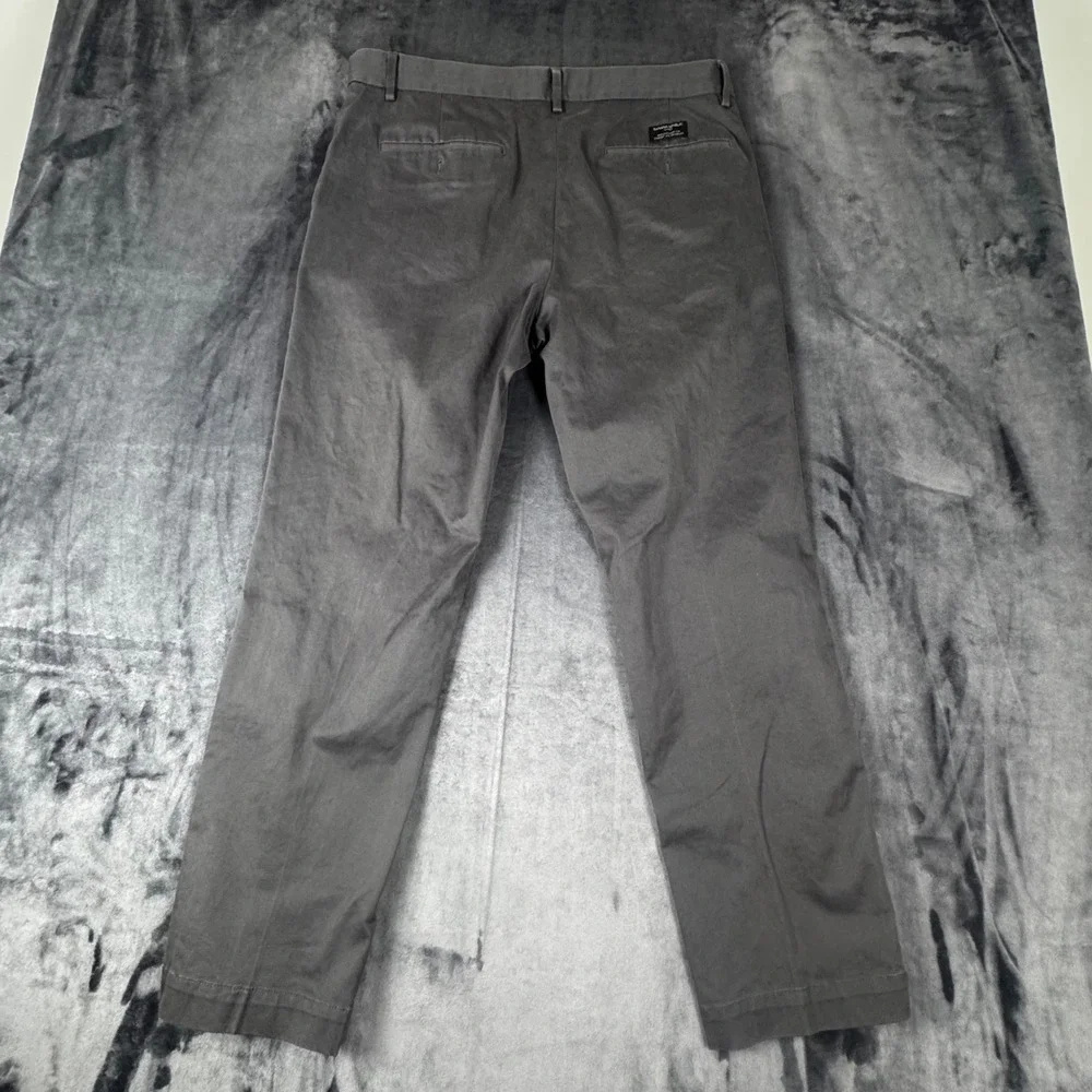 Banana Republic Aiden Chino Men 35x30 Grey Slim Fit Stretch Pants